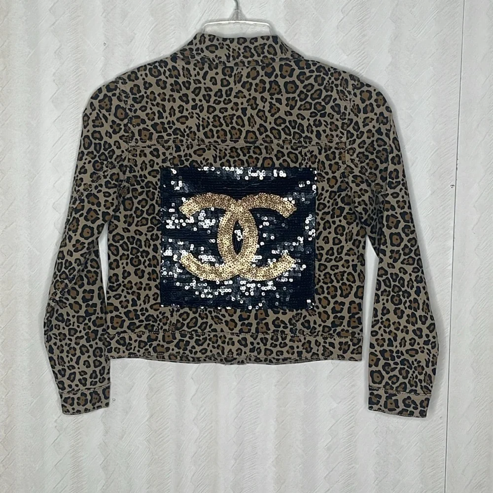 ❤️ WONDER NATION Leopard Print Women's Jacket Size M
